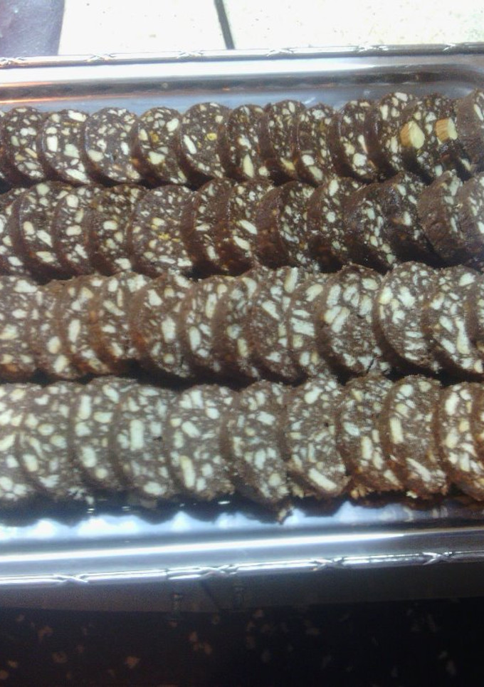 Una foto de Salchichón de chocolate