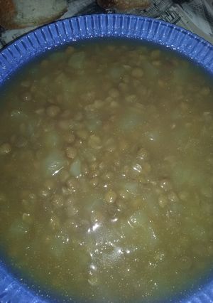 Una foto de Lentejas con verdura sin nada de carne
