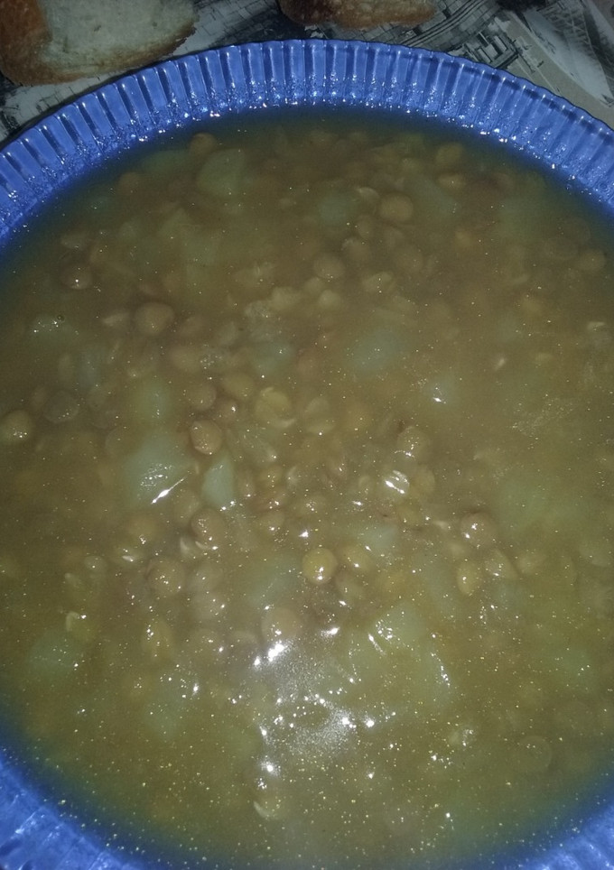 Una foto de Lentejas con verdura sin nada de carne