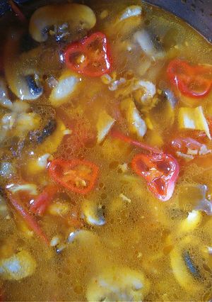 Foto resep Sup tomat ayam jamur