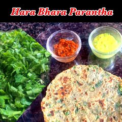 A picture of Hara Bhara Parantha (Leafy wholeweat Flatbread).
