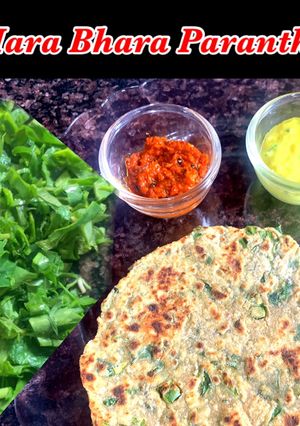 A picture of Hara Bhara Parantha (Leafy wholeweat Flatbread).
