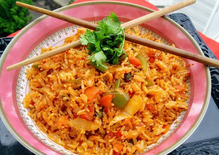 Recipe of Any-night-of-the-week Schezwan Fried Rice