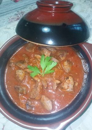 صورة لوصفة كبدة مشرملة 👍😋👍😋👍😋