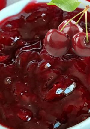 Une photo de Confiture de cerises de mon jardin