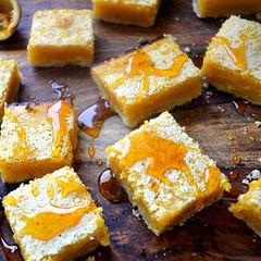 A picture of Lilikoi Bars with Fresh Lilikoi Glaze.