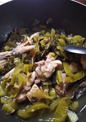 Foto resep Ayam sawi asin