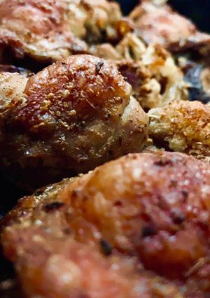 صورة لوصفة دجاج بالطحينة كيتو 😋 بالفرن