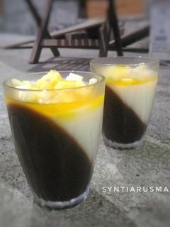 Foto resep Choco Lychee Silky Pudding