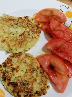 Una foto de Hamburguesas de calabacín y queso