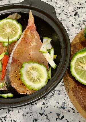 Hình của món Cá kho trái chúc + canh bí đỏ nấu tôm.