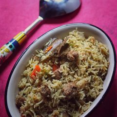 A picture of Soya Chunks Pulav.