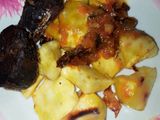 Soyayyen dankalin hausa da sauce