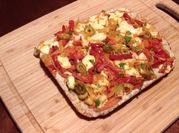 Una foto de pizza con harina de chia