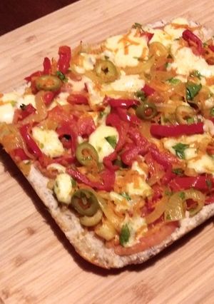 Una foto de Pizza Integral de Verduras