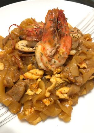 Foto resep Kwetiau goreng ala restaurant (char kway teow)