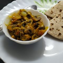 Spring Onion Mushroom veggies A picture of Spring Onion Mushroom veggies.