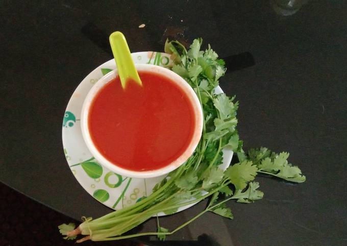 Tomato carrot and beetroot soup