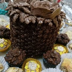 A picture of Quick Chocolate frosting.