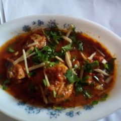 A picture of Yummy delicious and tasty karahi gosht.