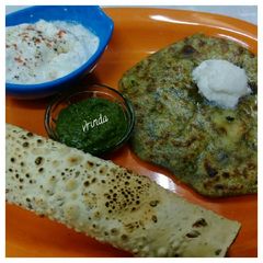 A picture of Stuffed Palak Kulcha.