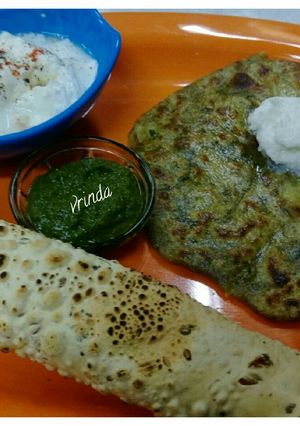 A picture of Stuffed Palak Kulcha.