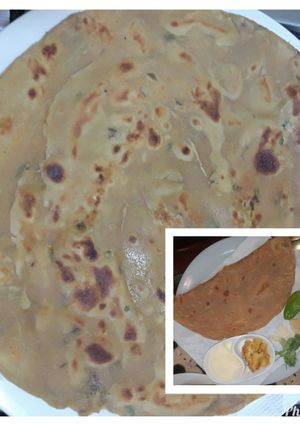 A picture of Ginger,Garlic and Green chilli Paratha.