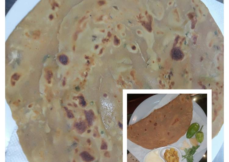 Ginger,Garlic and Green chilli Paratha