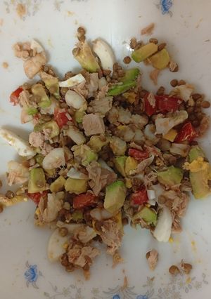 Una foto de Ensalada de lentejas a mi manera