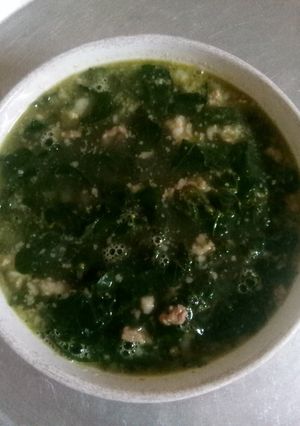 Hình của món Canh bông ngót thịt băm.