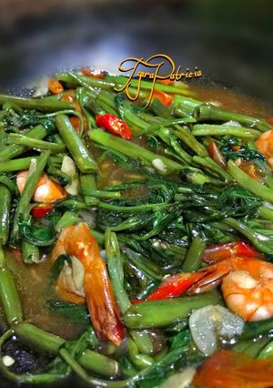 Foto resep Cah Kangkung Udang saus Tiram