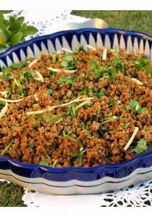 A picture of Pakistani Style Stir Fried Spicy Minced Meat – Bhunna Qeema.