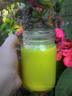 Foto resep Jus Alpukat KW (dari tape singkong dan daun sawi hijau)