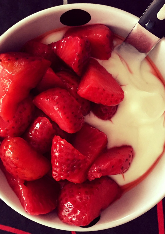 Una foto de Fresas con vinagre
