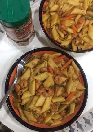 صورة لوصفة معكرونه بالشرمب 🍤🔥