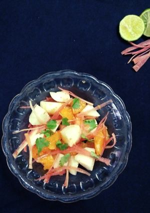 A picture of Jicama Salad (Shank aloo salad).