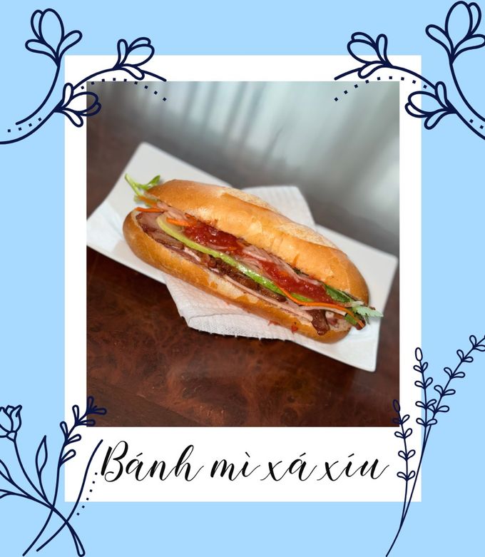 Hình của món Bánh mì xá xíu.