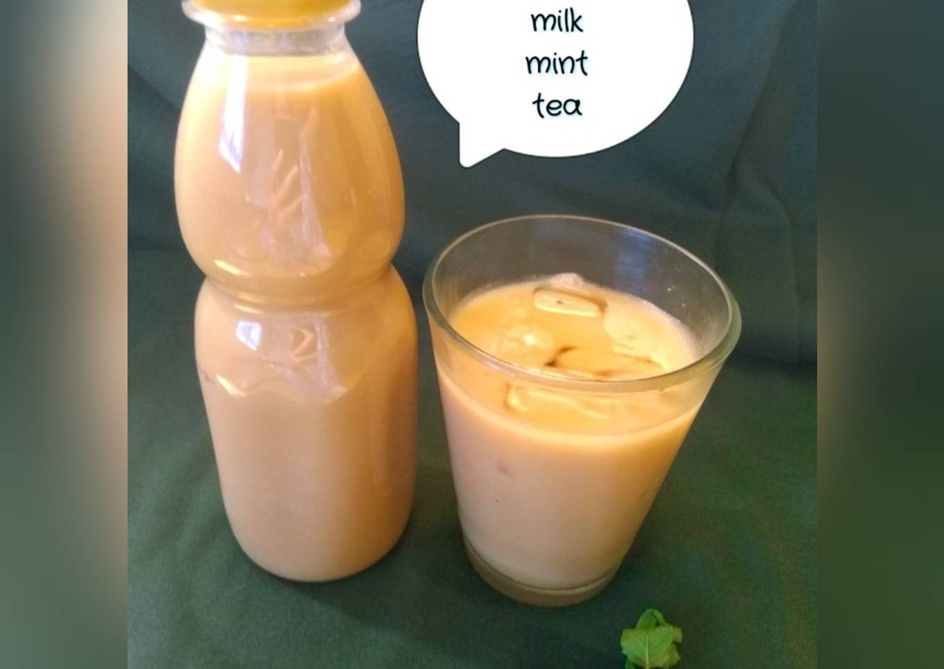 Ice milk mint tea