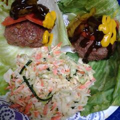 A picture of Ultimate Coleslaw, burgers.