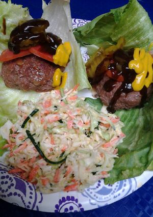 A picture of Ultimate Coleslaw, burgers.