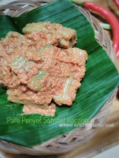 Foto resep Pare Penyet Sambal Kacang #pr_diBumbuKacangin