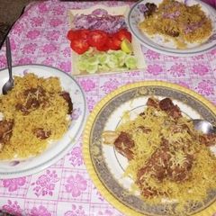 Beef smoked pulao A picture of Beef smoked pulao.