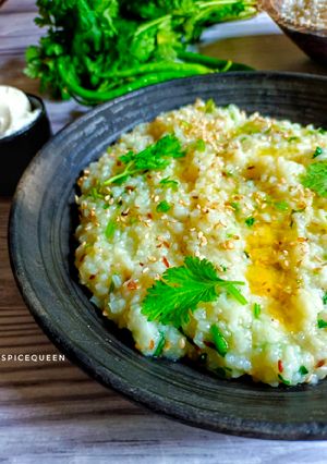 A picture of Kanki / Broken Rice Porridge.