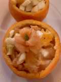 Cestini di mandarino, finocchio e salmone