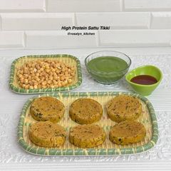 Healthy High-Protein Sattu Tikki | Weight-Loss Friendly Appetizer A picture of Healthy High-Protein Sattu Tikki | Weight-Loss Friendly Appetizer.