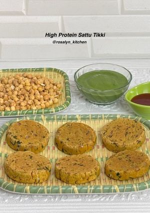 A picture of Healthy High-Protein Sattu Tikki | Weight-Loss Friendly Appetizer.
