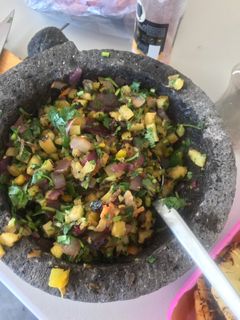 Una foto de Salsa de chile habanero y piña tipo Diana