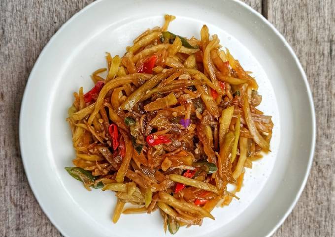 Langkah Mudah untuk Membuat 202. Oseng PaTah (Pepaya Mentah) Teri Medan, Enak Banget