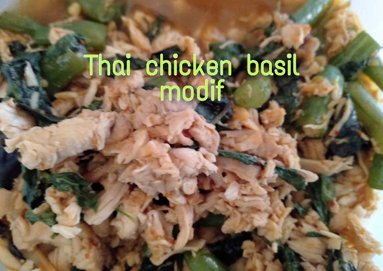 Bagaimana Membuat Thai Chicken Basil Modif, Sempurna