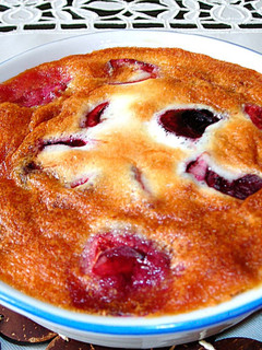 Una foto de Soufflé templado de cerezas